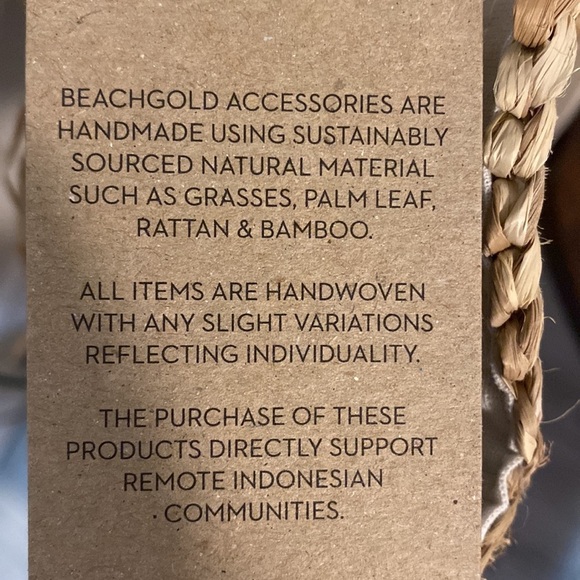 NWT BeachGold Straw Boho Shoulder  bag - Picture 3 of 3